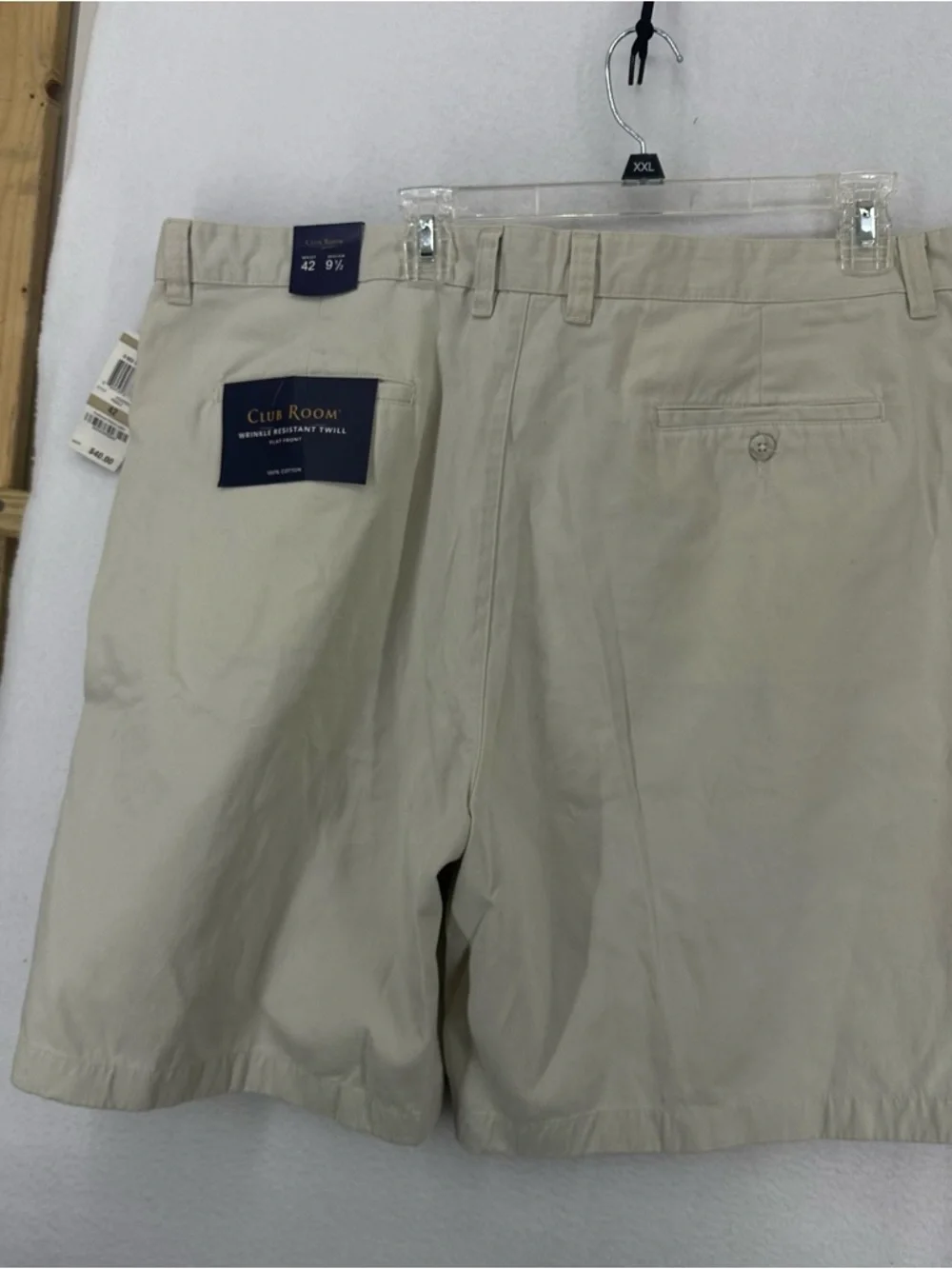 NWT Club Room Chino Shorts‎ Mens 42 Beige